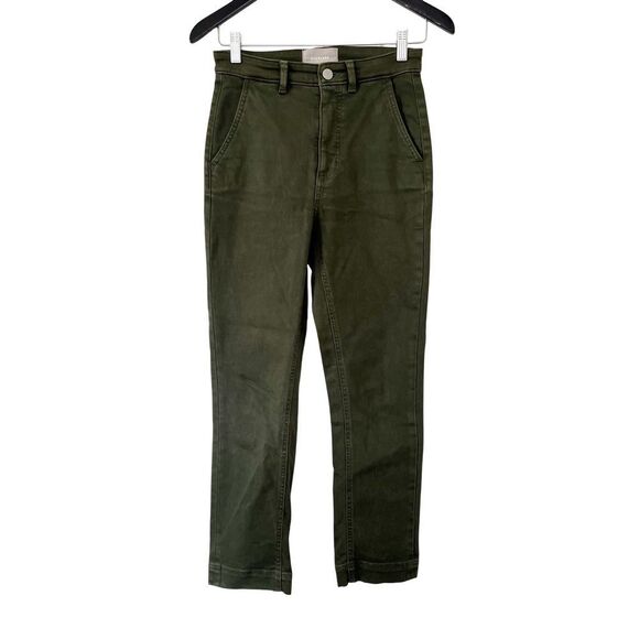 Everlane Olive Green "The Slim Leg Crop" Jeans - Picture 1 of 8